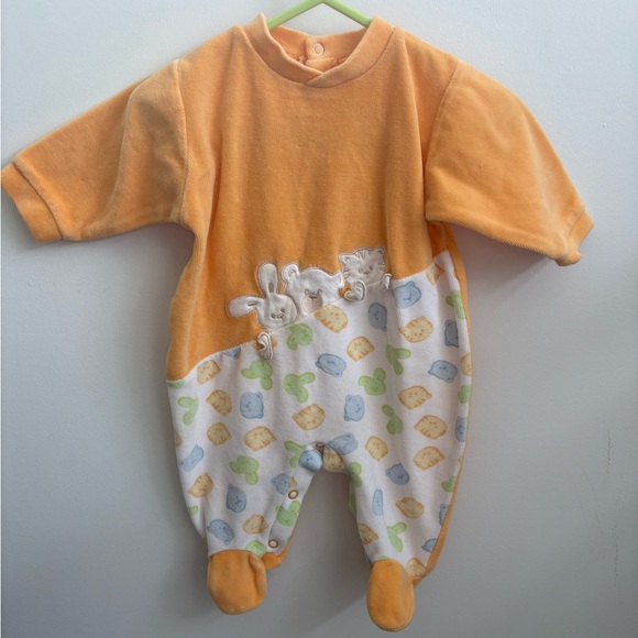 Other - Vintage Baby Easter Sleeper 3M Bunny Bear Chick Footed Pajamas